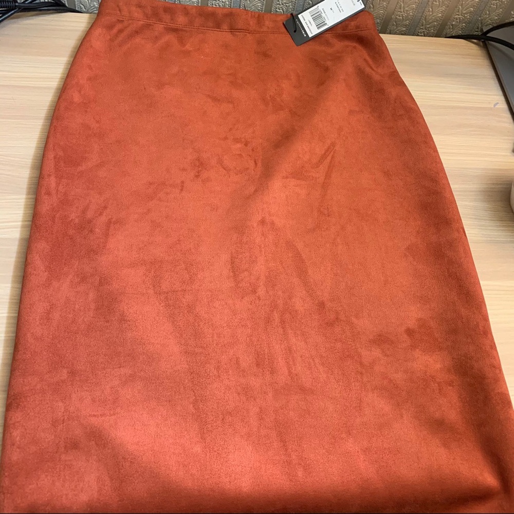 BCBGMaxAzria Faux Suede Lyric Pencil Skirt